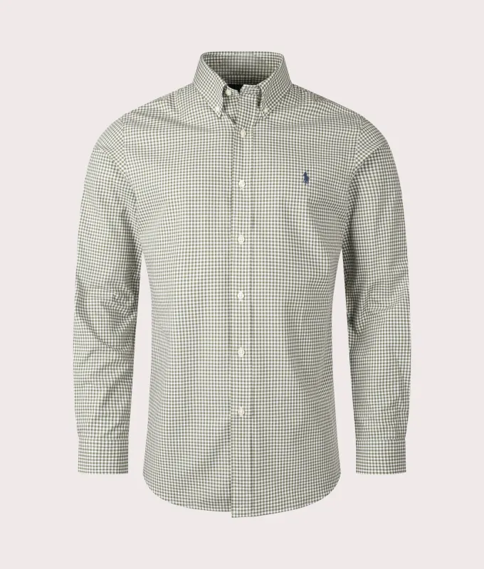 Custom Fit Gingham Poplin Shirt sold by EQVVS