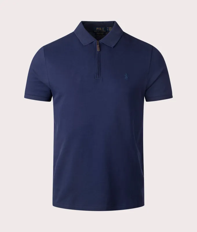 Custom Slim Fit Mesh Polo Shirt sold by EQVVS