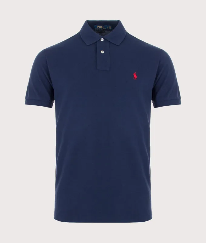 Custom Slim Fit Mesh Polo Shirt sold by EQVVS