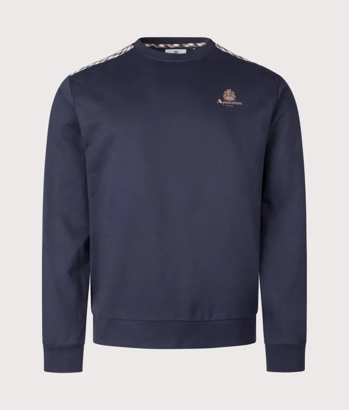 Small Logo Club Check Detail Sweatshirt sold by EQVVS