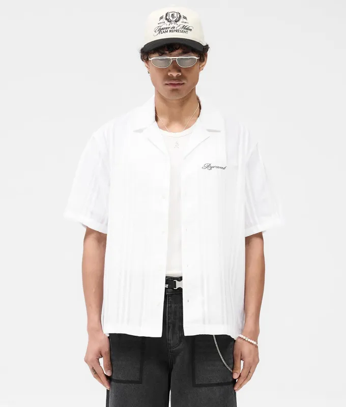 Oversized Embroidered Bowling Shirt sold by EQVVS