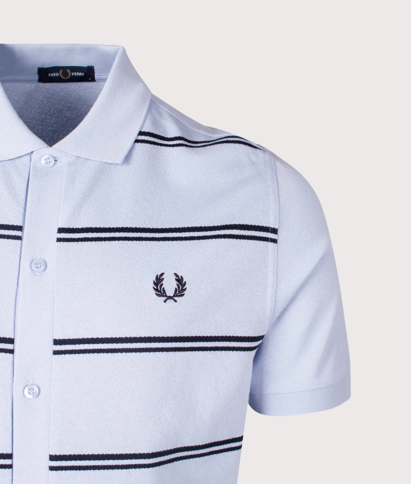 Striped Button Through Polo Shirt sold by EQVVS product image thumbnail 2