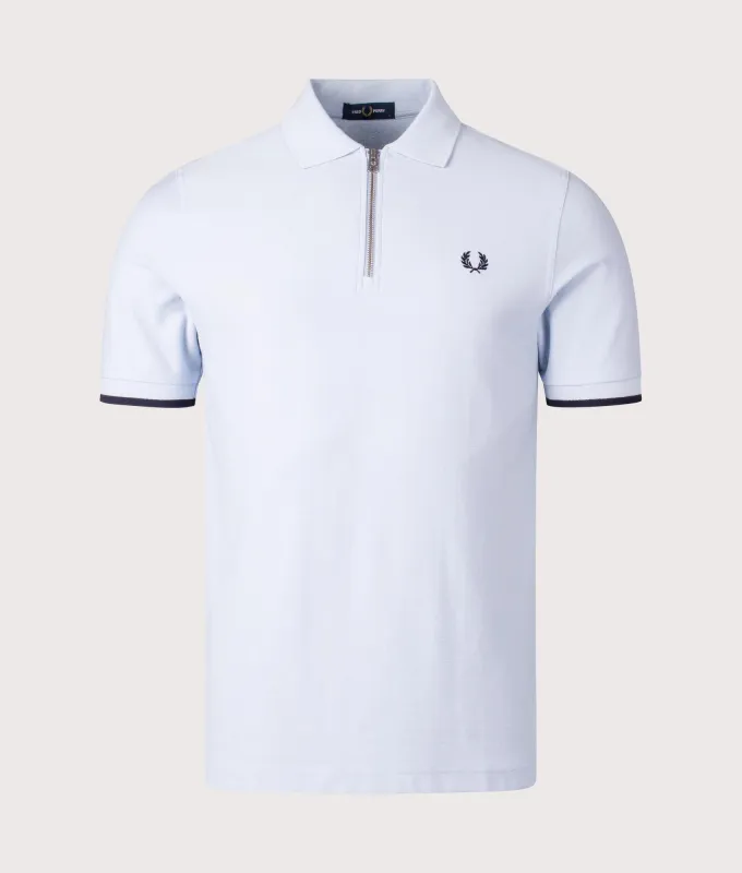 Crepe Pique Zip Neck Shirt sold by EQVVS