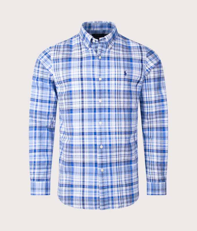 Custom Fit Plaid Oxford Shirt sold by EQVVS