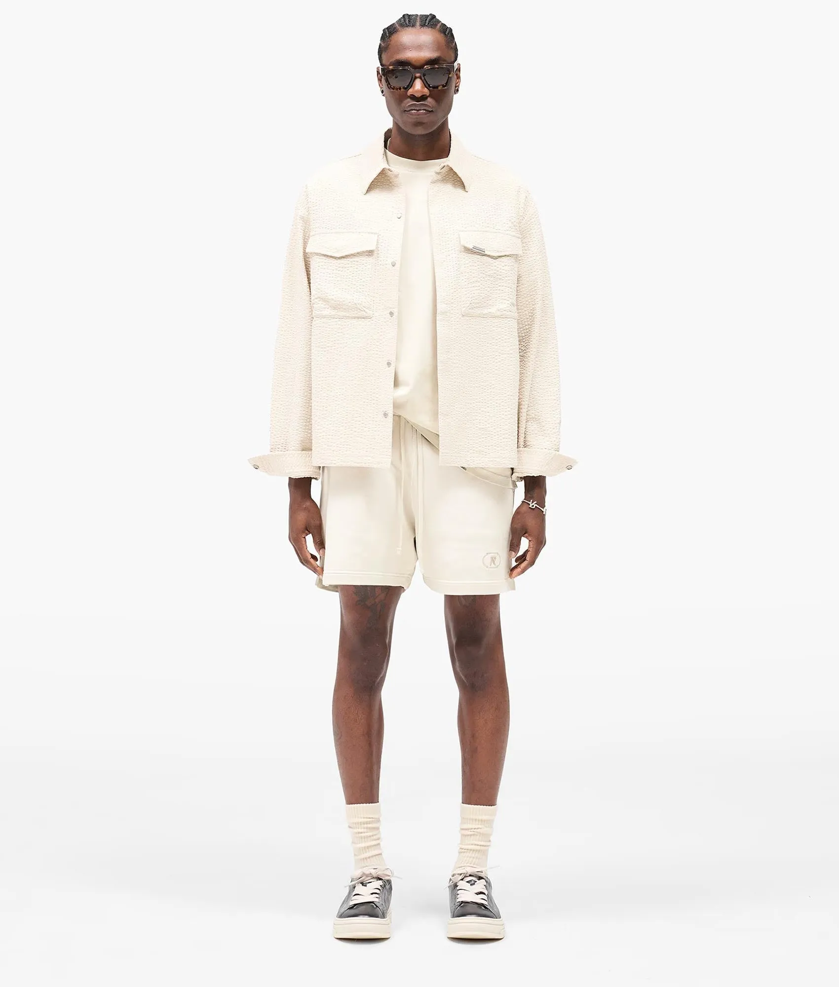 Relaxed Fit Textured Long Sleeve Shirt sold by EQVVS product image thumbnail 4