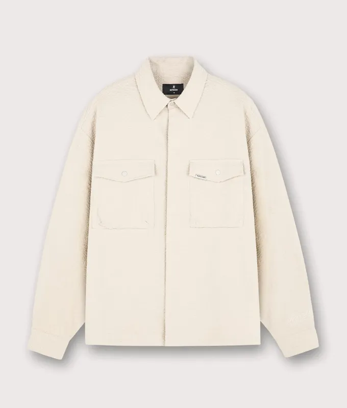 Relaxed Fit Textured Long Sleeve Shirt sold by EQVVS