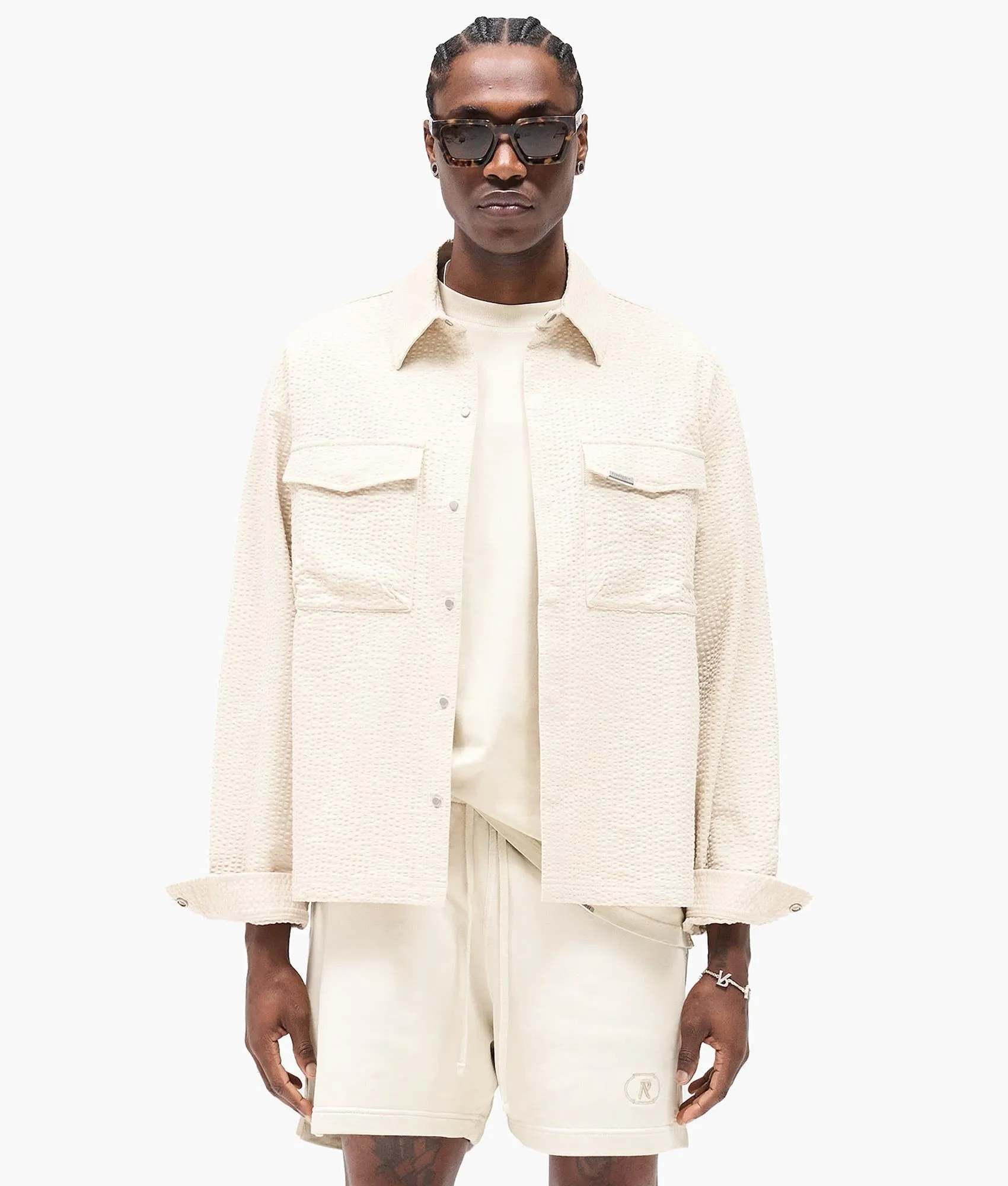 Relaxed Fit Textured Long Sleeve Shirt sold by EQVVS product image thumbnail 2