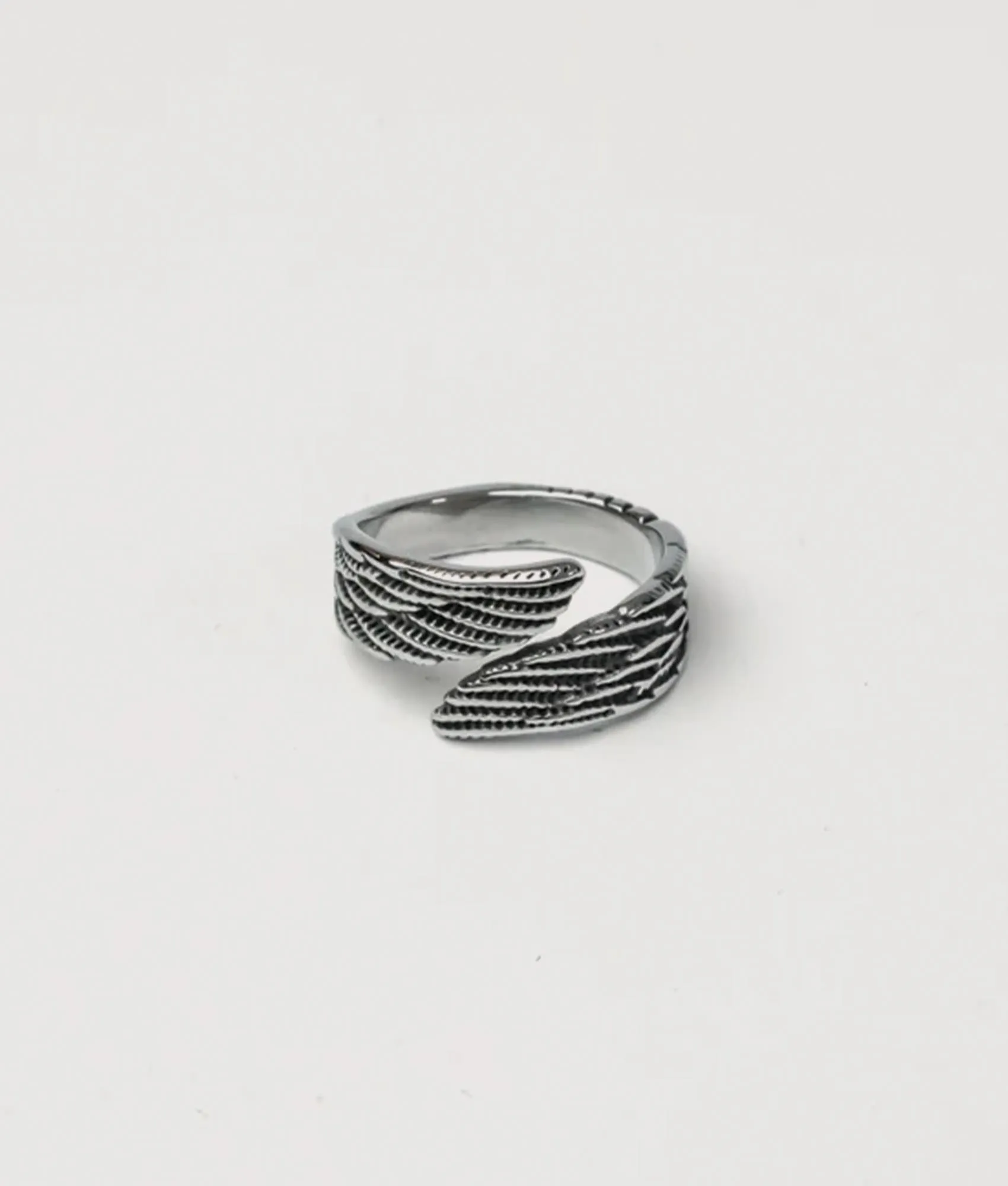 Silver Stainless Steel Wing Ring sold by EQVVS