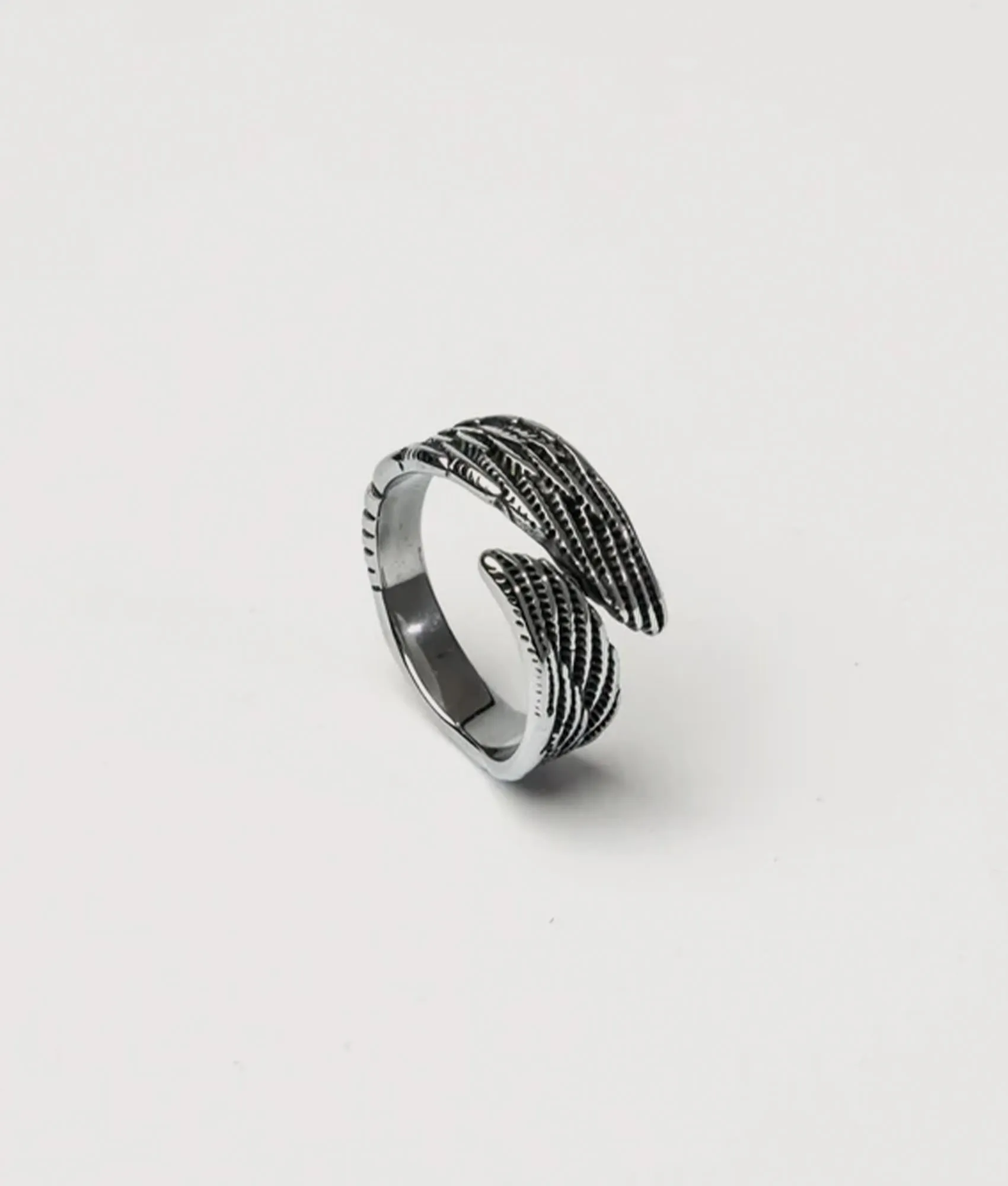 Silver Stainless Steel Wing Ring sold by EQVVS product image thumbnail 2