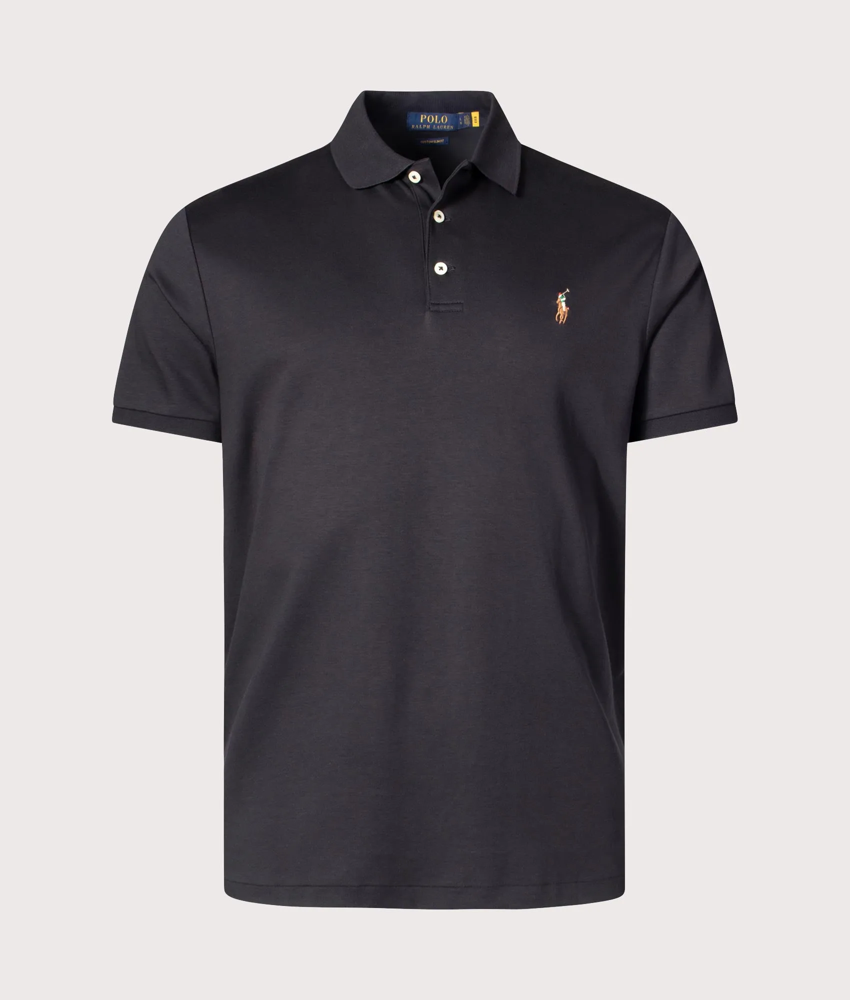 Custom Slim Fit Interlock Polo Shirt sold by EQVVS