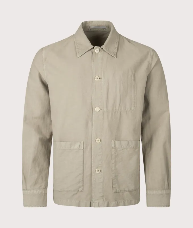 Julian Cotton Linen Overshirt sold by EQVVS