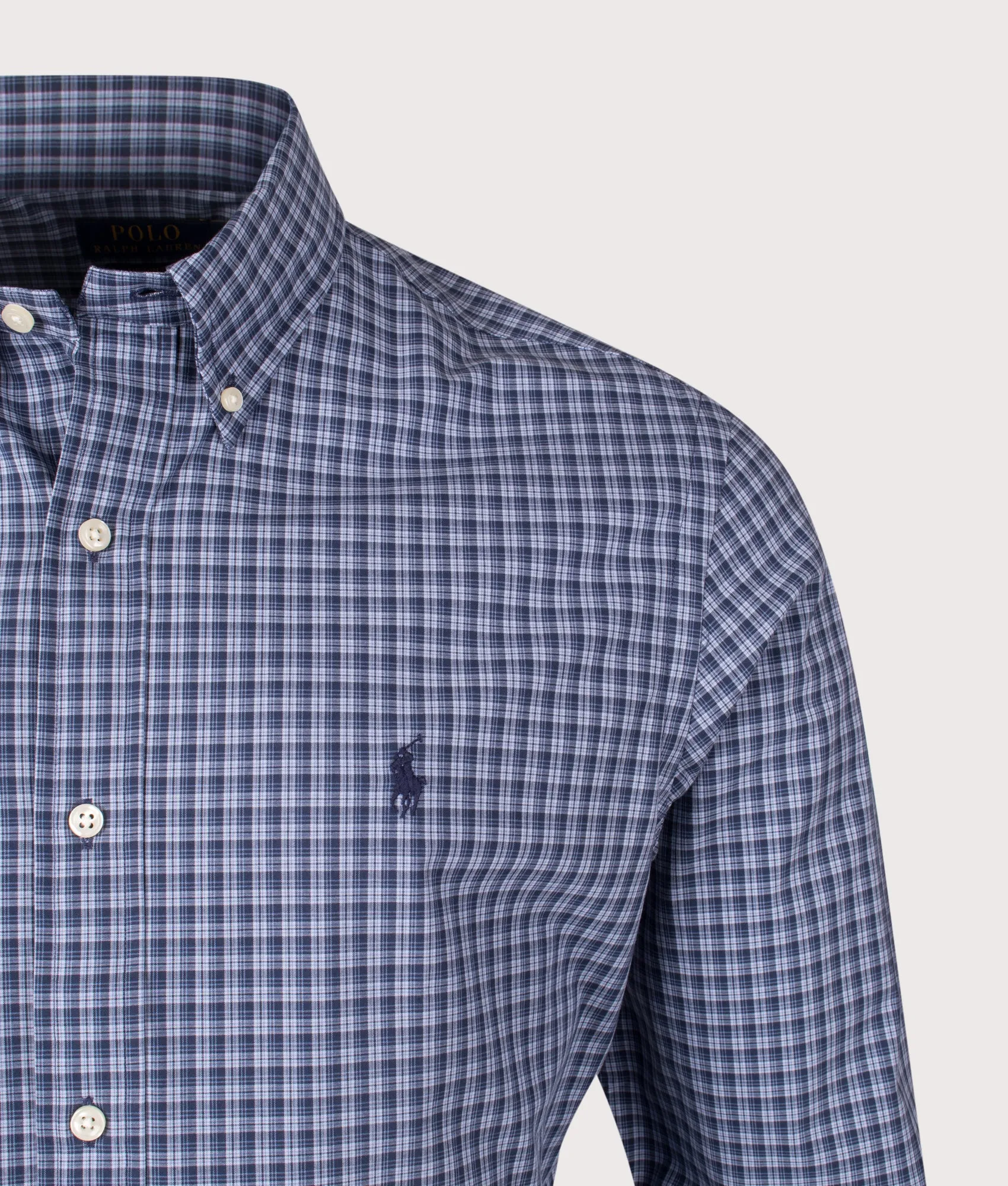 Custom Fit Plaid Stretch Poplin Shirt sold by EQVVS product image thumbnail 2