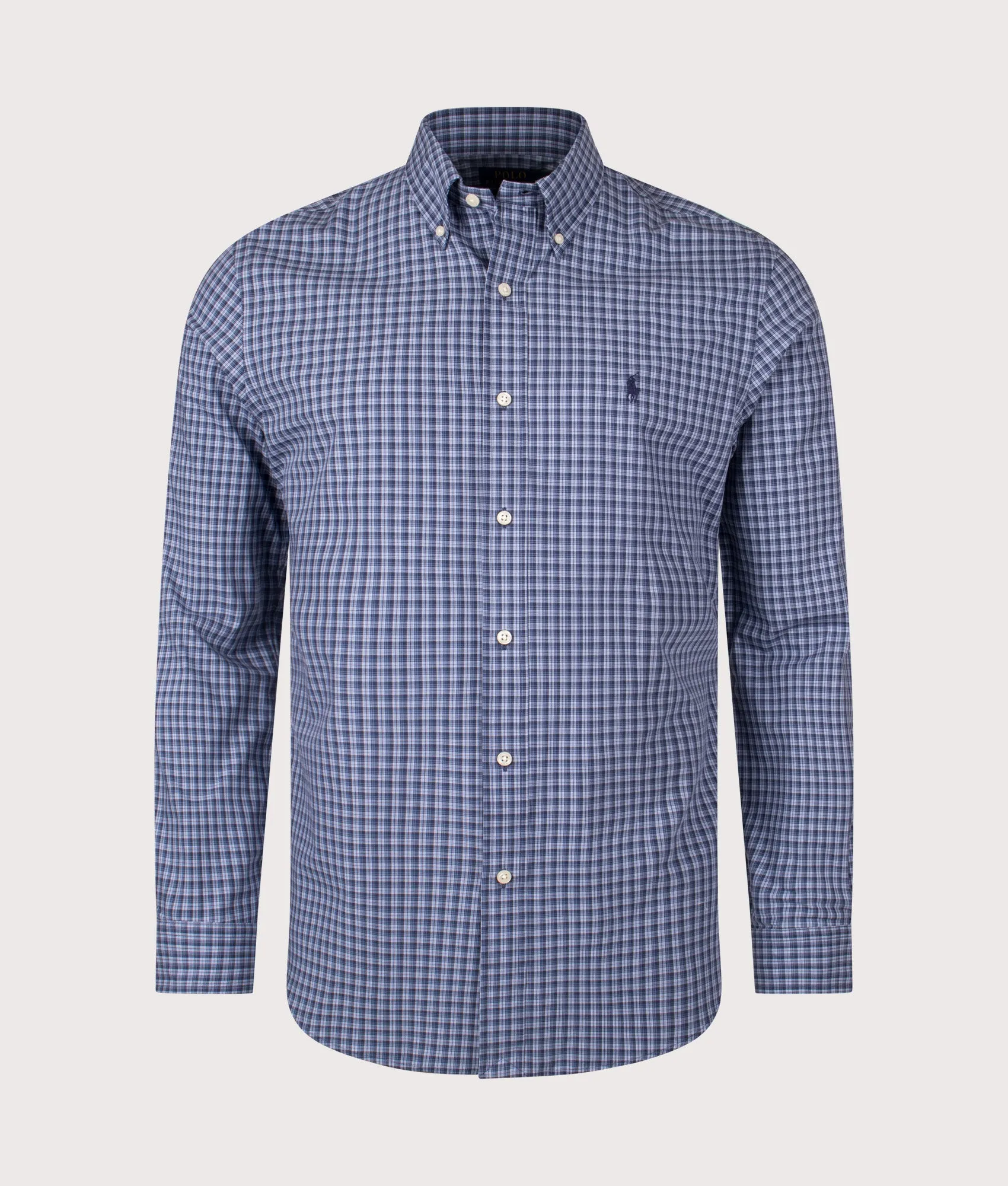 Custom Fit Plaid Stretch Poplin Shirt sold by EQVVS