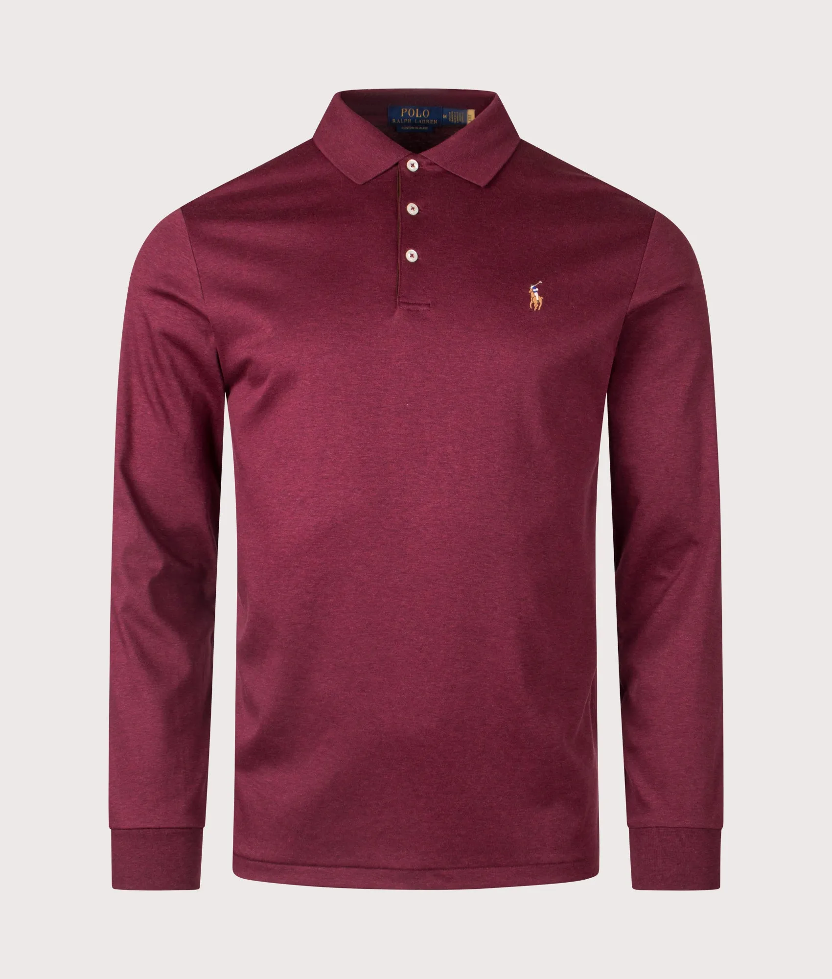 Custom Slim Fit Long Sleeve Soft Cotton Polo Shirt sold by EQVVS