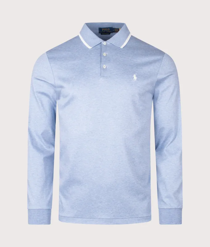 Custom Slim Fit Long Sleeve Polo Shirt sold by EQVVS
