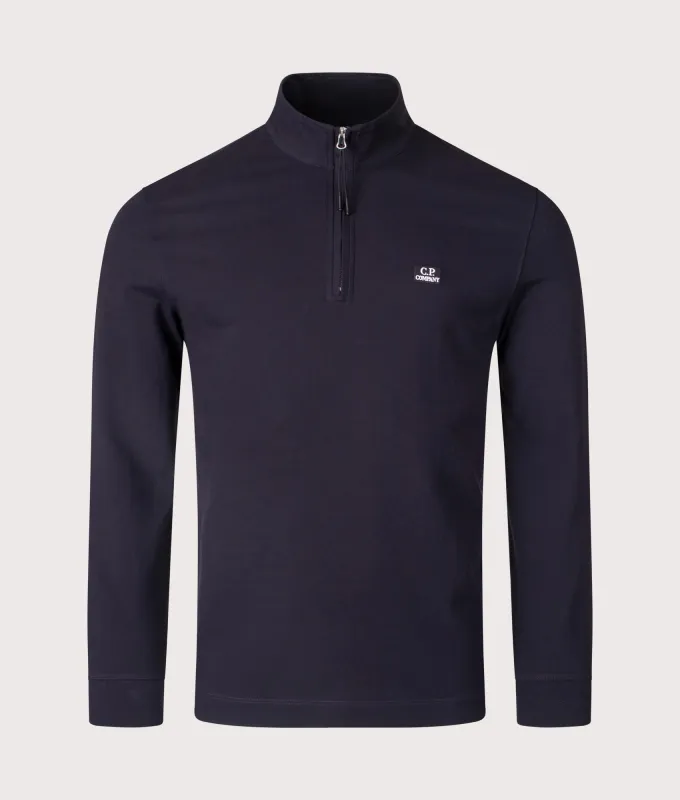 Stretch Piqué Quarter Zip Long Sleeve Polo Shirt sold by EQVVS