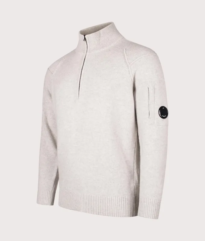 Diagonal Lens Quarter Zip Jumper sold by EQVVS