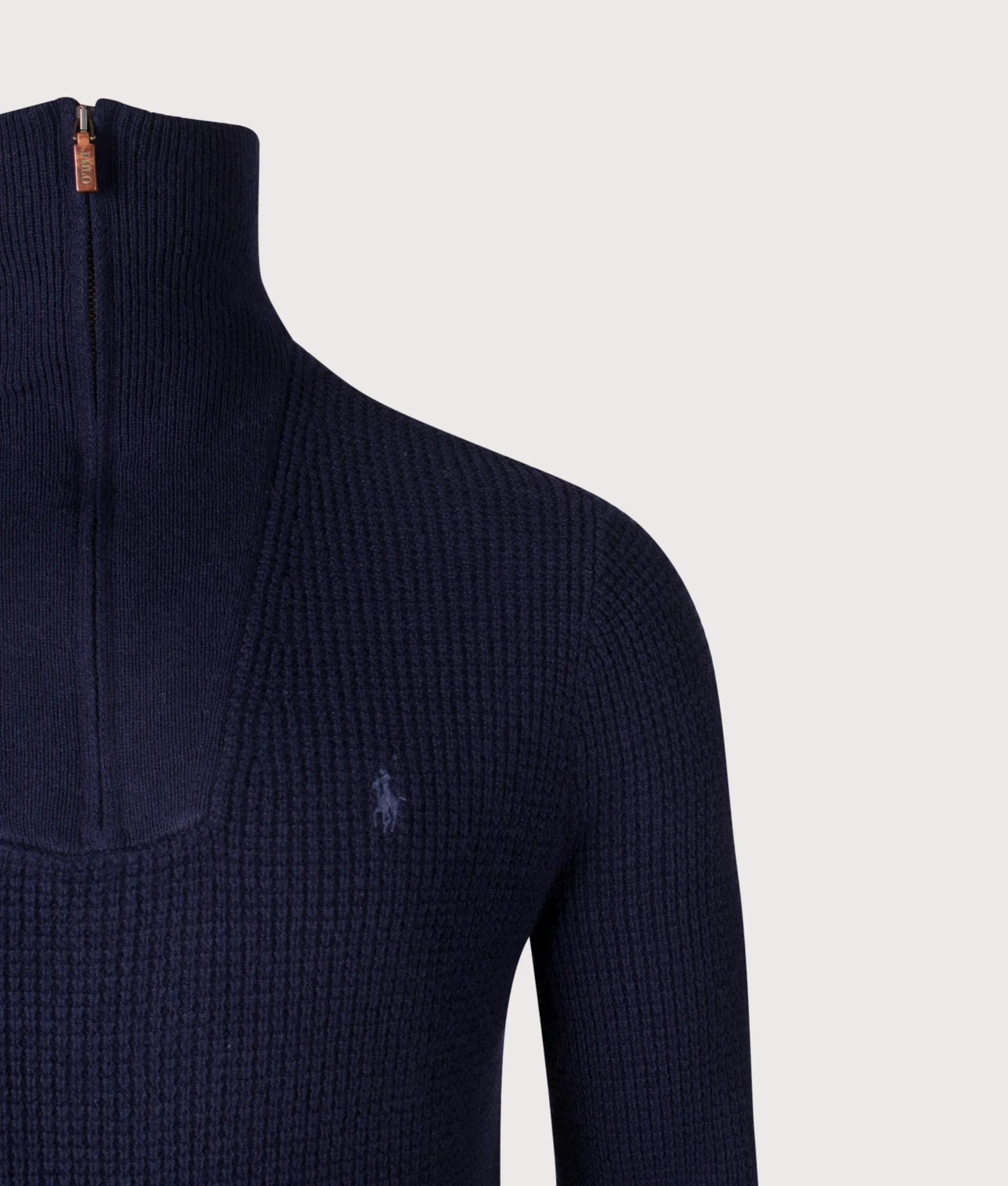 Waffle Knit Quarter Zip Jumper sold by EQVVS product image thumbnail 2