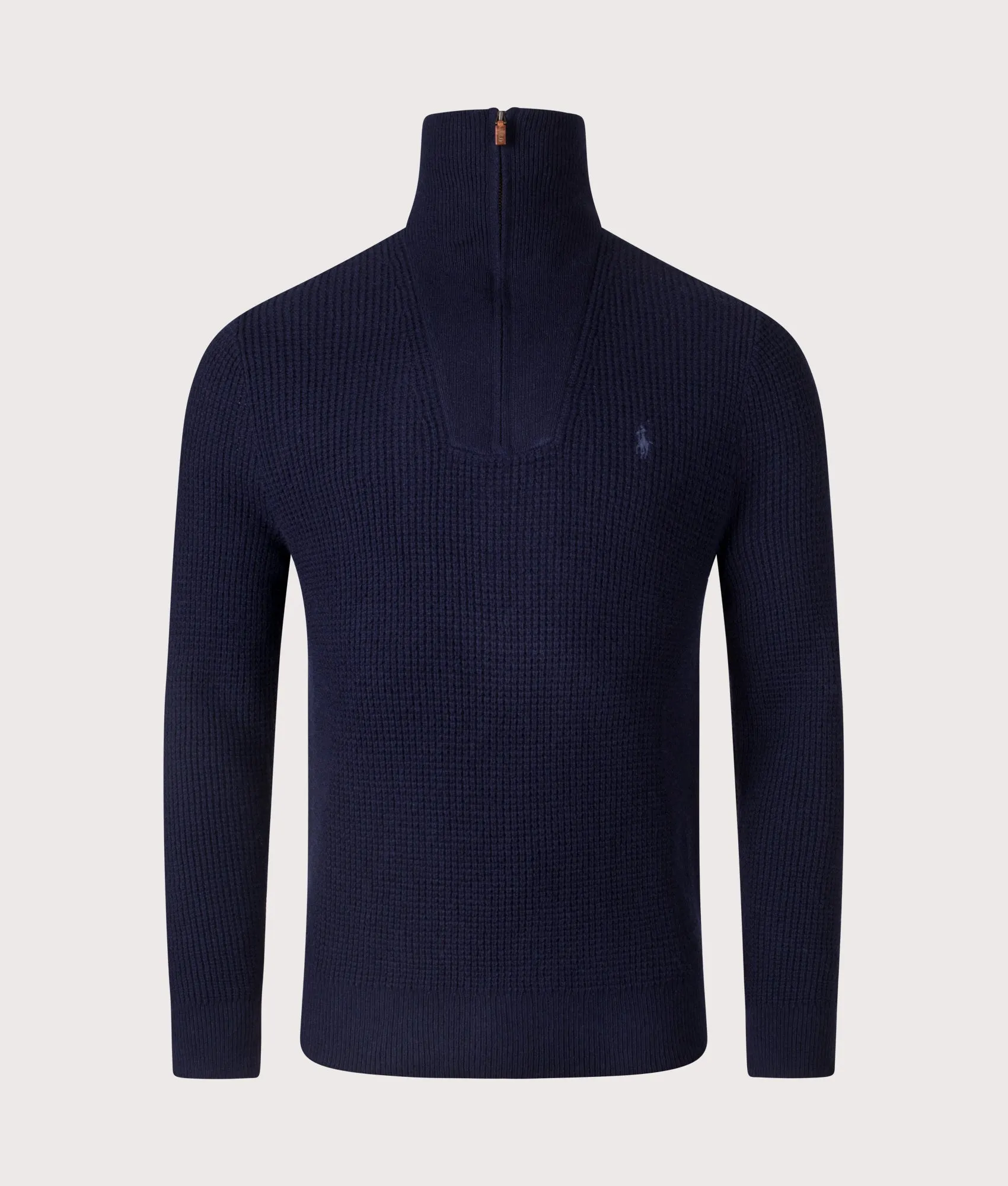 Waffle Knit Quarter Zip Jumper sold by EQVVS