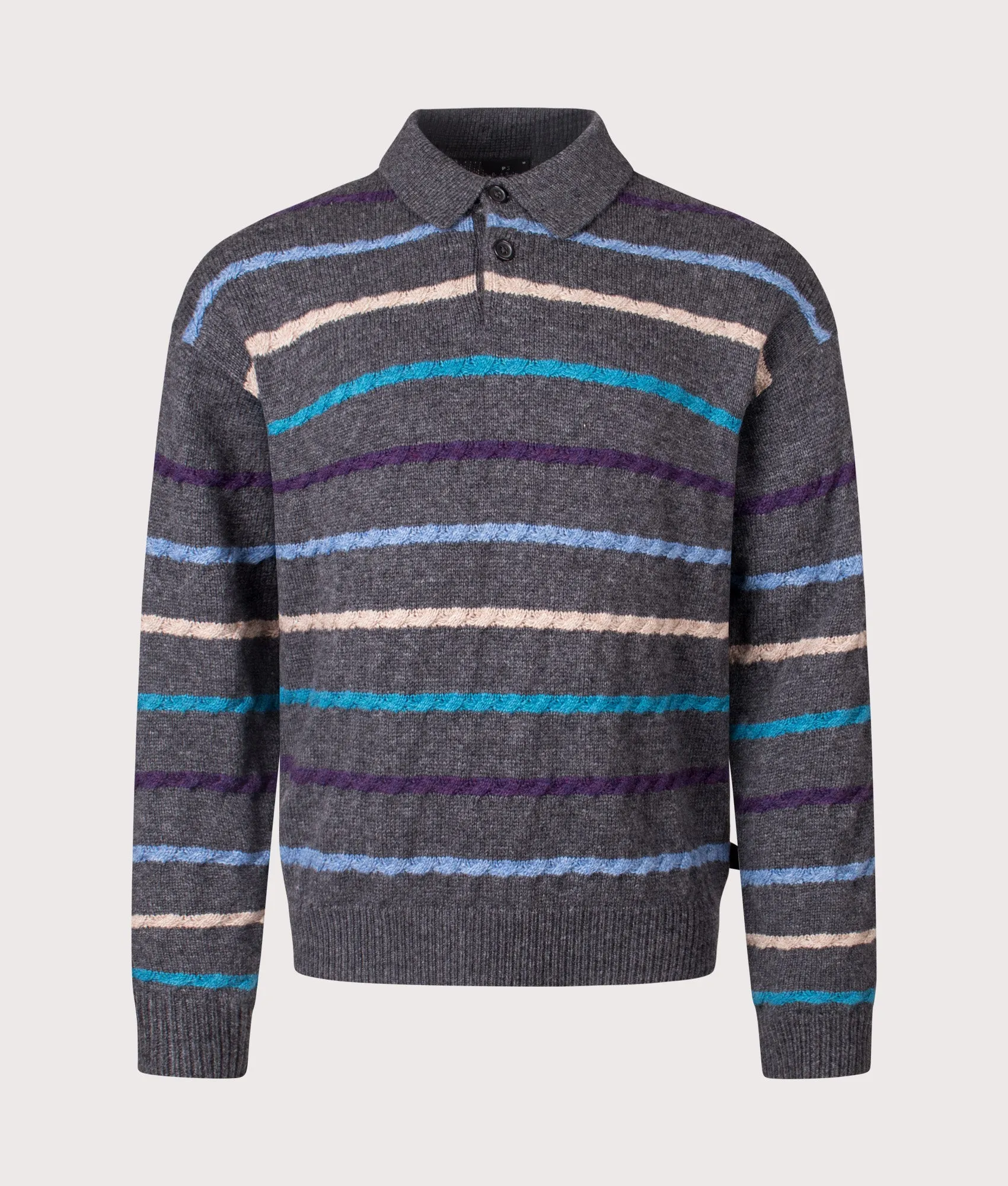 Striped Polo Collar Knit sold by EQVVS