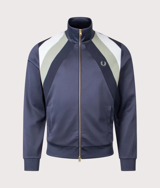 Striped Panel Track Jacket made by Fred Perry