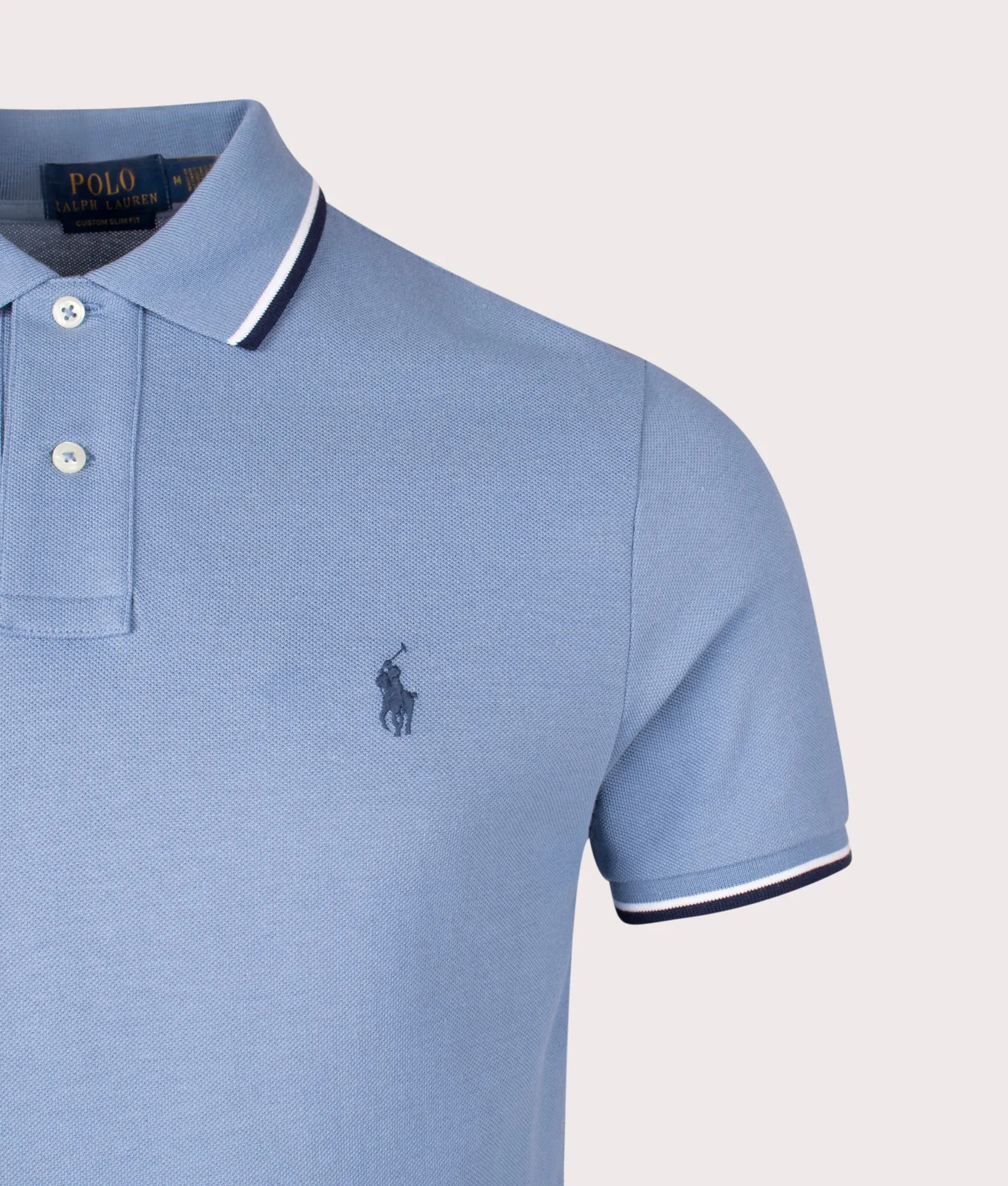 Custom Slim Fit Mesh Polo Shirt sold by EQVVS product image thumbnail 2