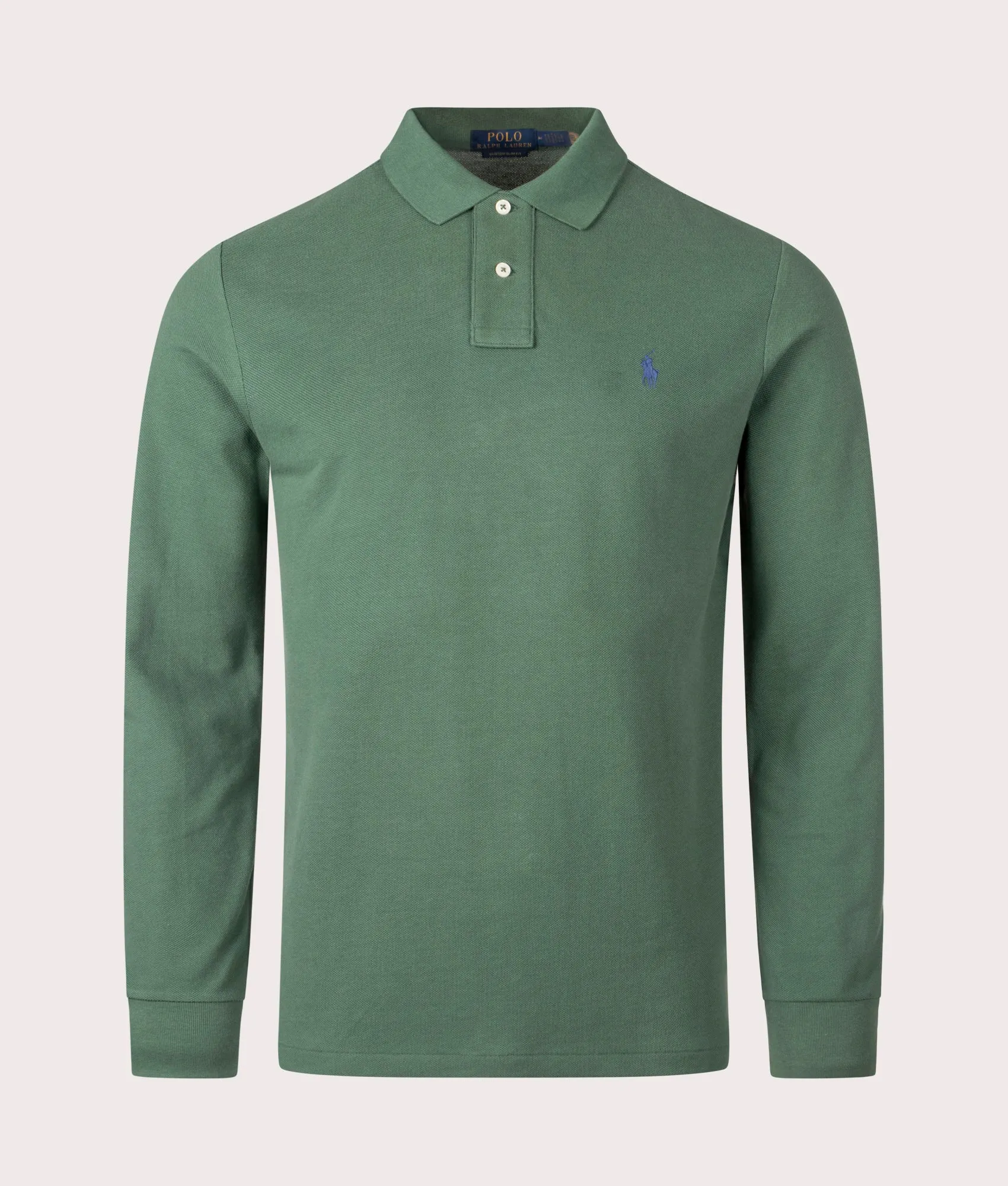 Custom Slim Fit Long Sleeve Polo Shirt sold by EQVVS