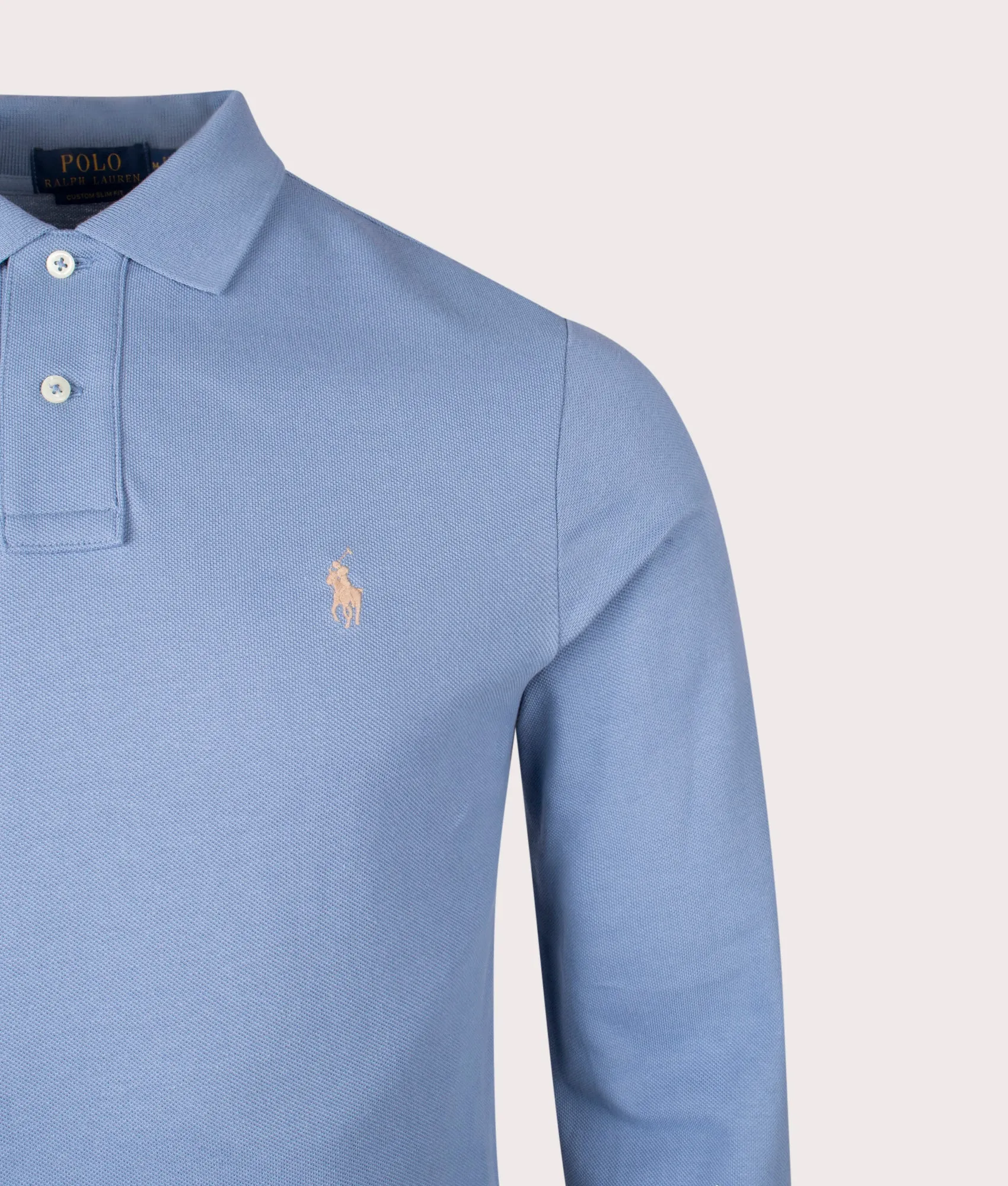 Custom Slim Fit Long Sleeve Polo Shirt sold by EQVVS product image thumbnail 2