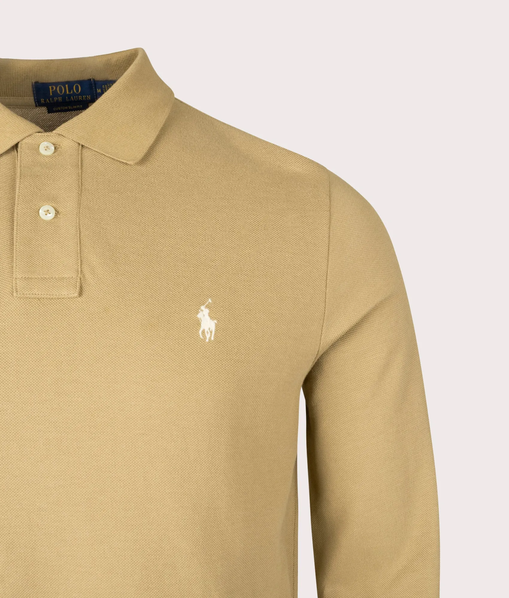 Custom Slim Fit Long Sleeve Polo Shirt sold by EQVVS product image thumbnail 2