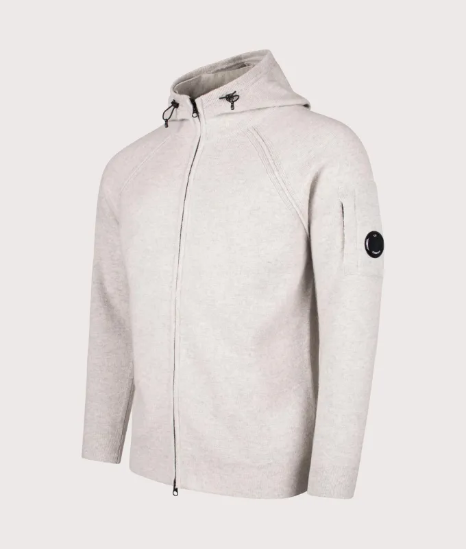 Lambswool GRS Hooded Full Zip Sweater made by C.P. Company