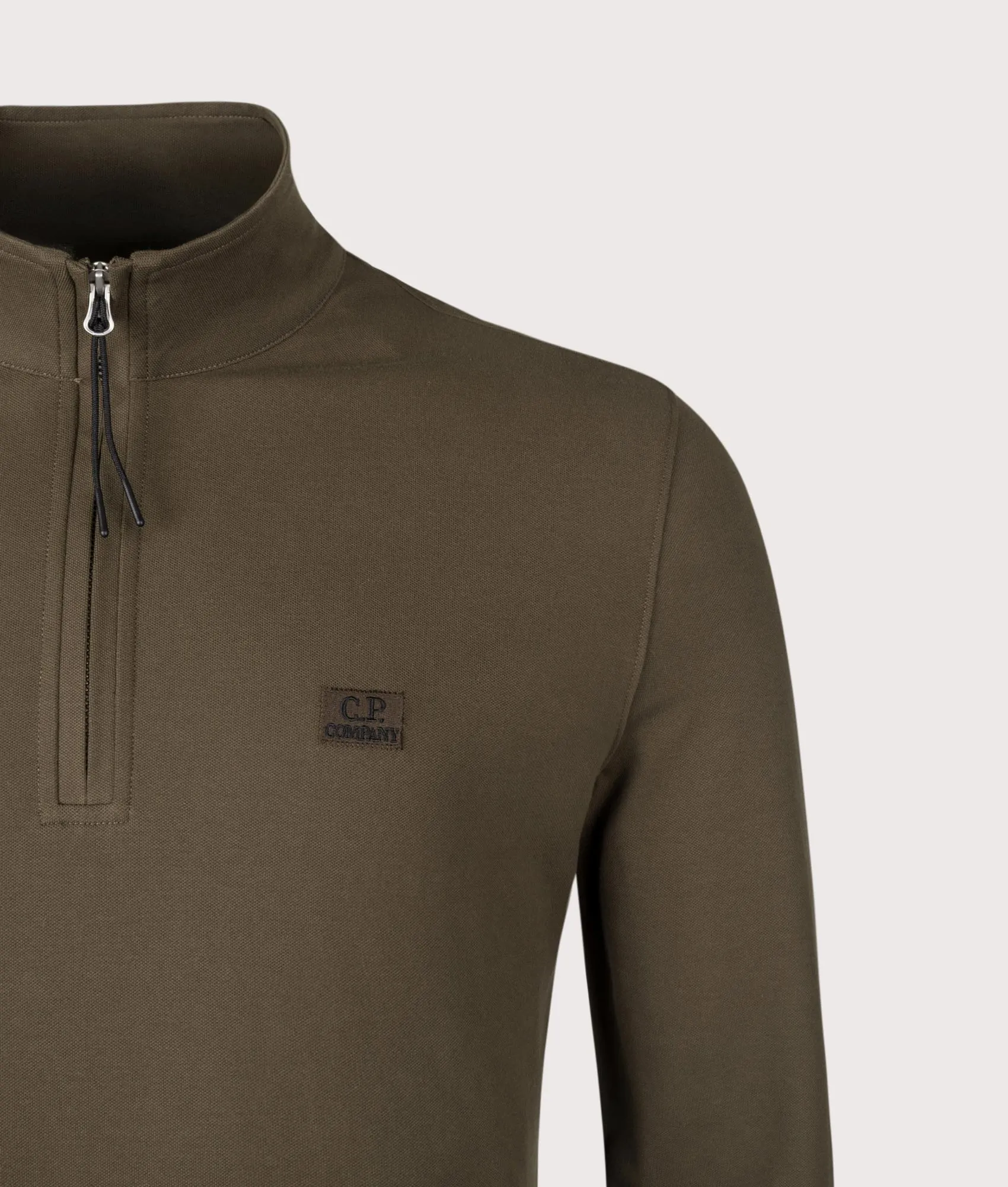 Stretch Piqué Quarter Zip Long Sleeve Polo Shirt sold by EQVVS product image thumbnail 2