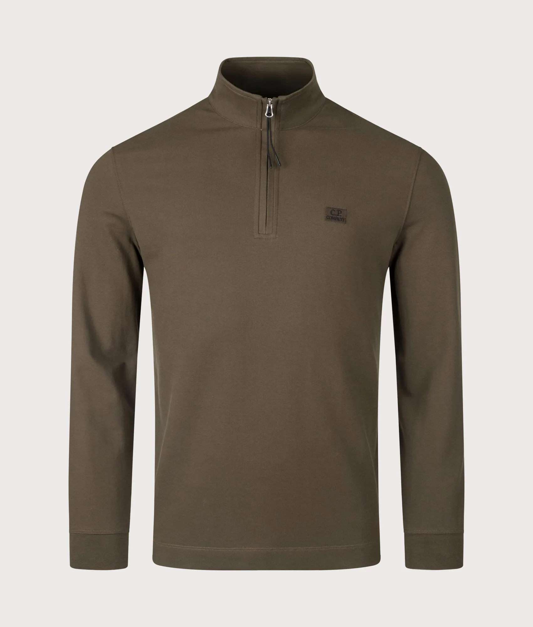 Stretch Piqué Quarter Zip Long Sleeve Polo Shirt sold by EQVVS