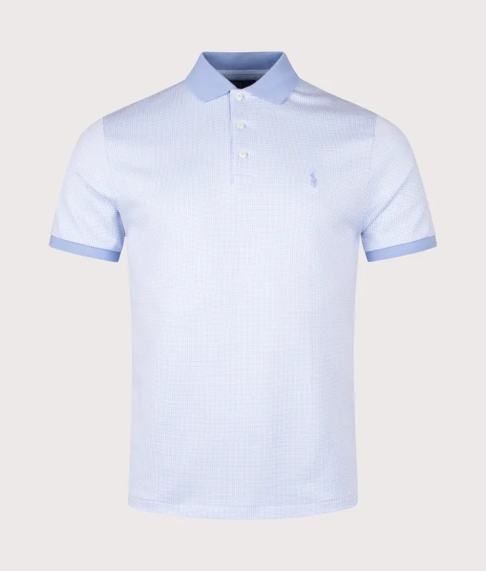 Custom Slim Fit Houndstooth Polo Shirt sold by EQVVS