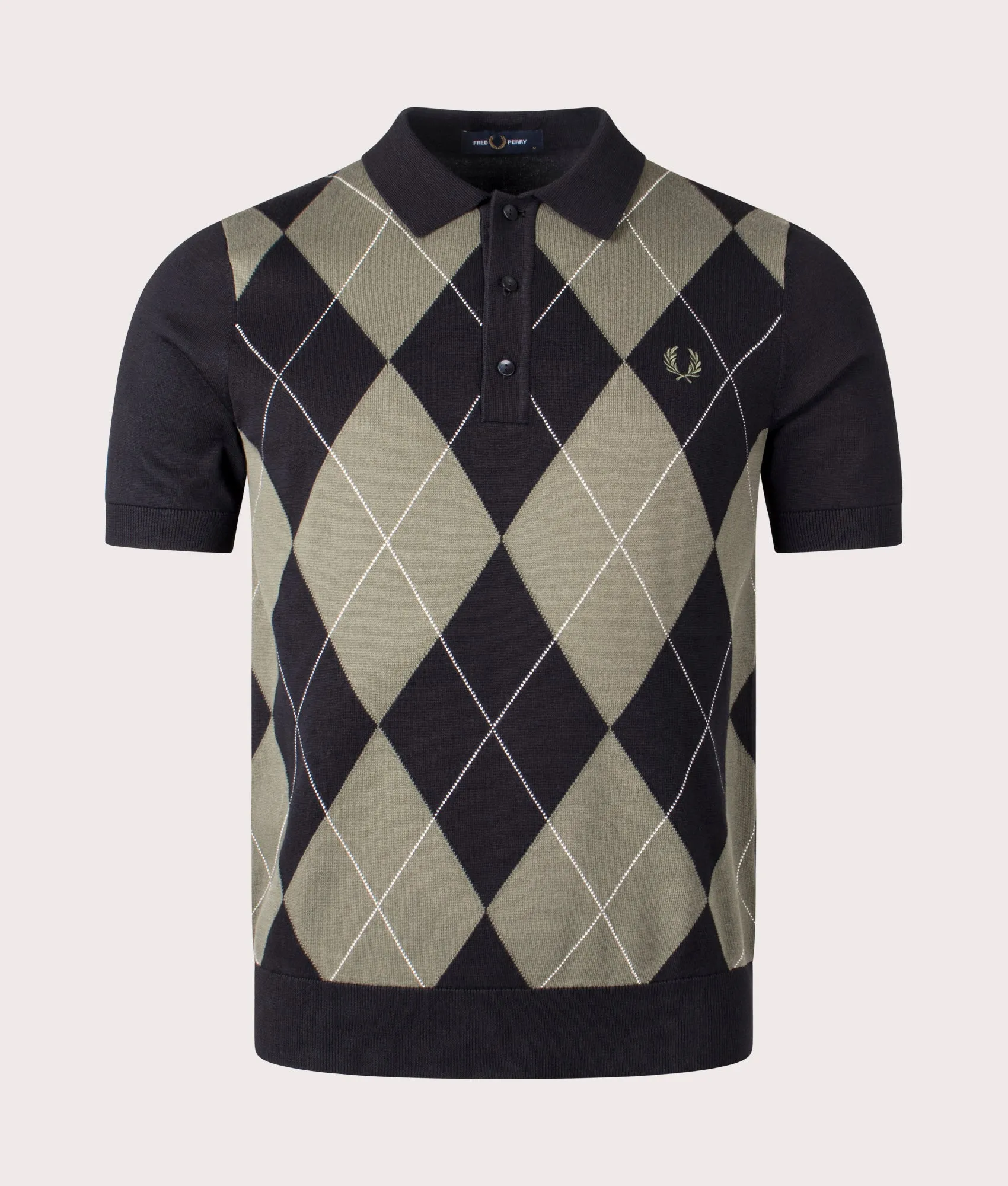 Argyle Knitted Polo Shirt sold by EQVVS