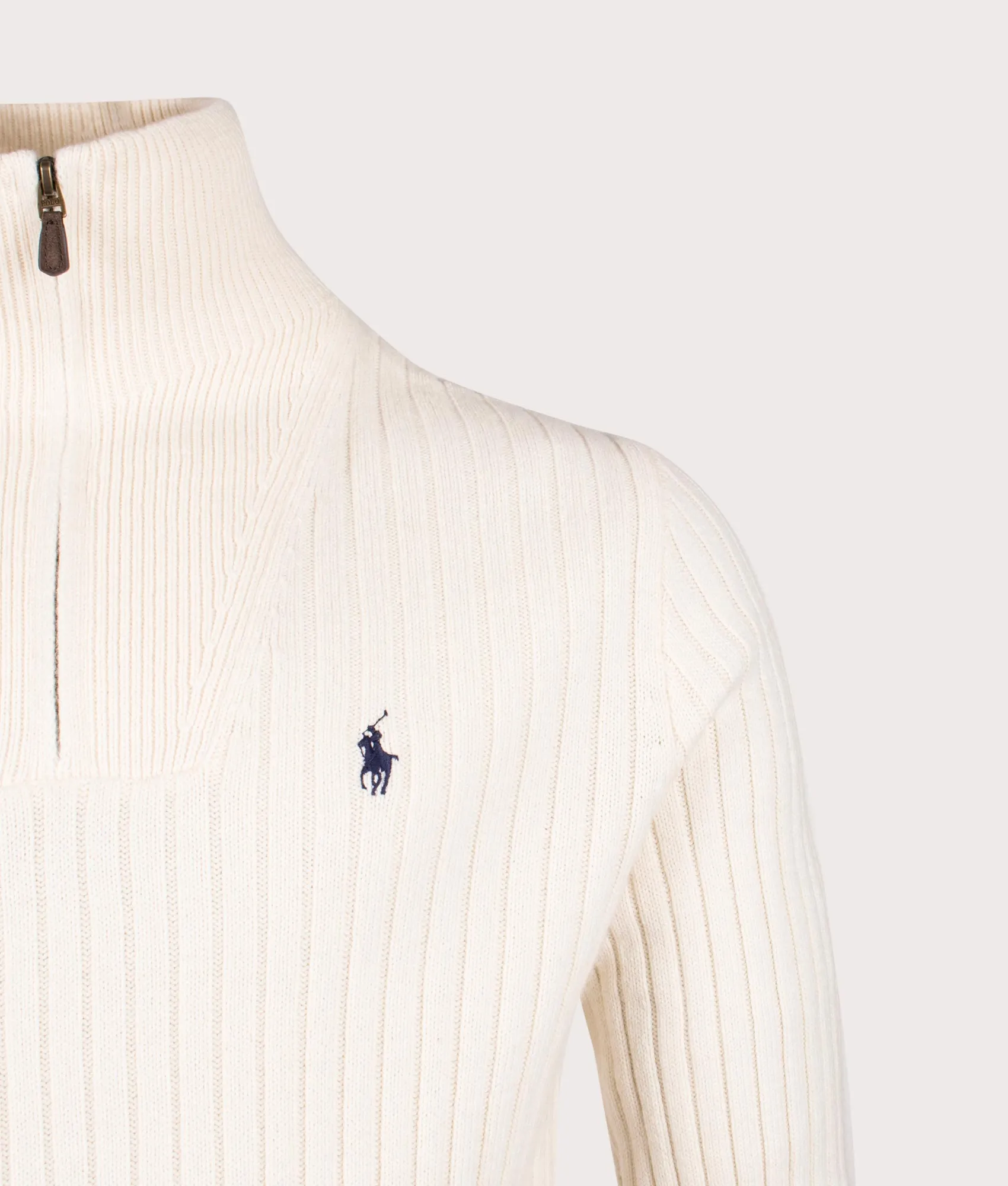 Rib Knit Wool Quarter Zip Sweatshirt sold by EQVVS product image thumbnail 2