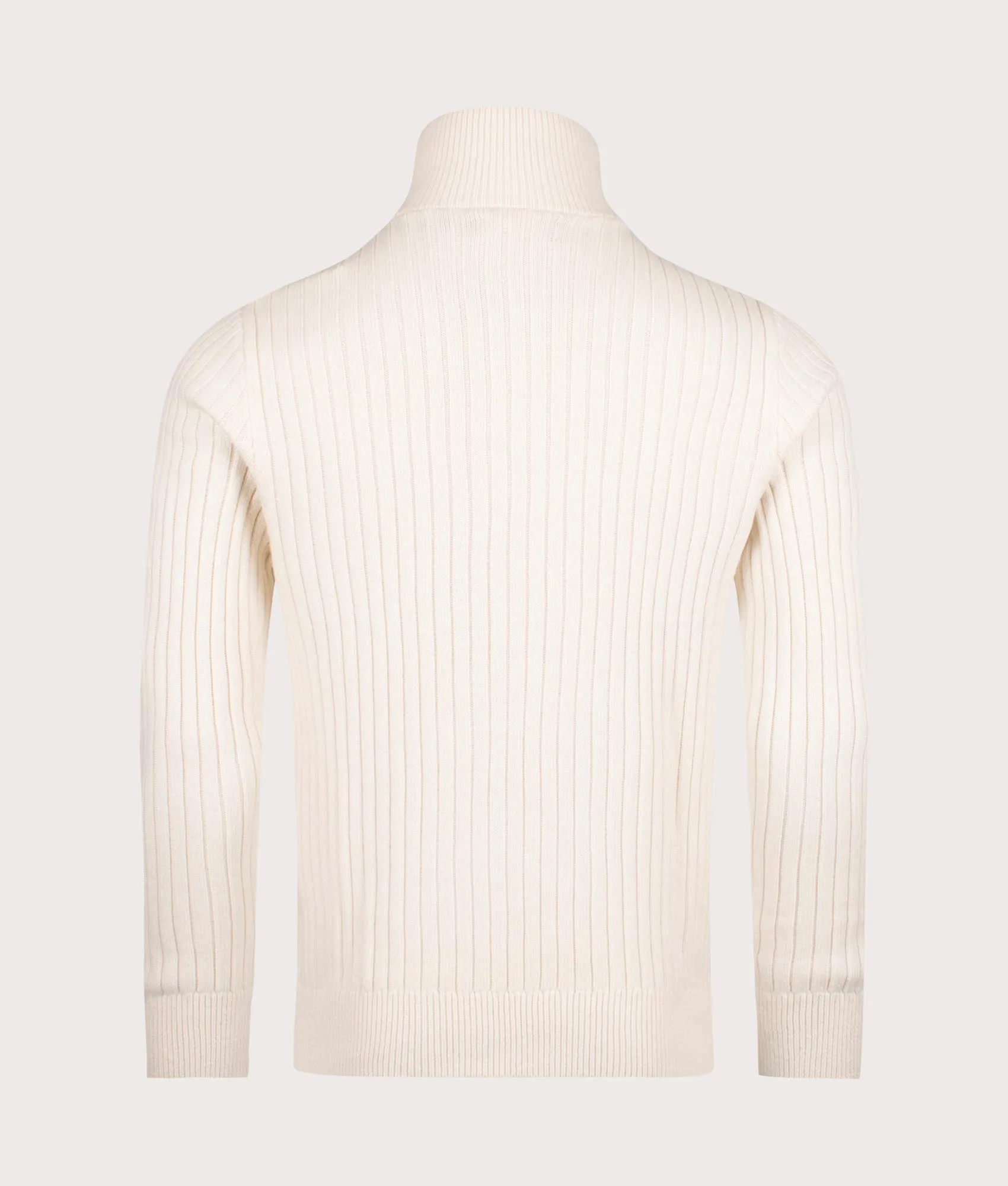 Rib Knit Wool Quarter Zip Sweatshirt sold by EQVVS product image thumbnail 4