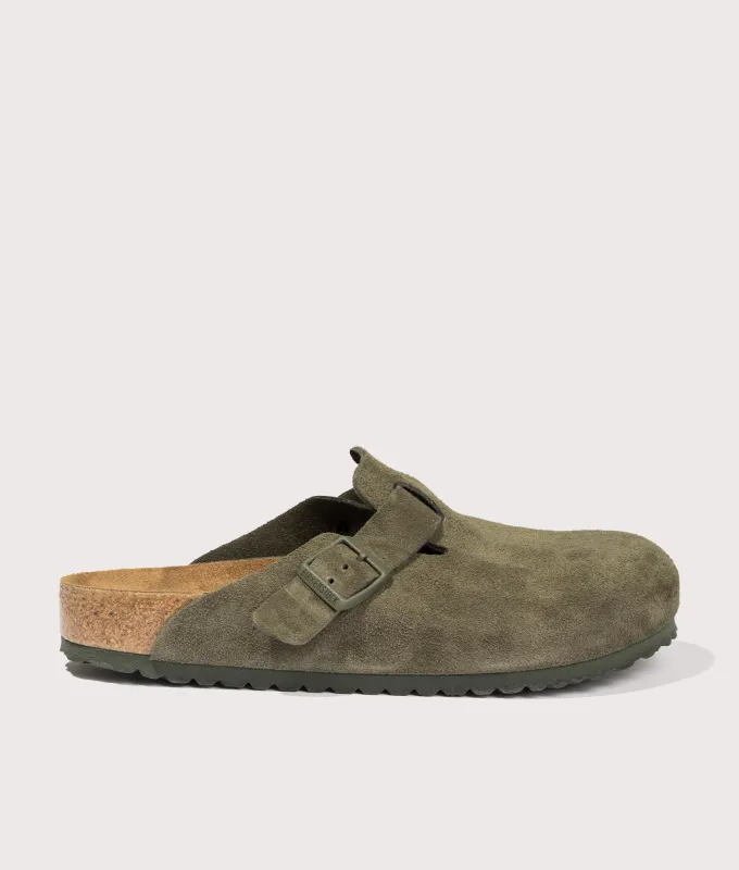Boston Suede Leather Clogs sold by EQVVS