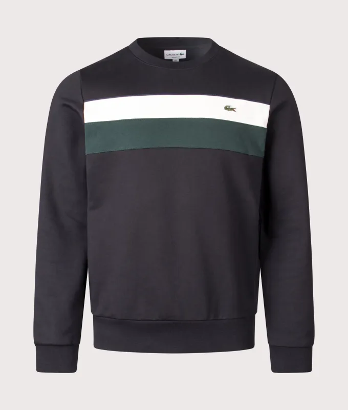 Colourblock Fleece Sweatshirt made by Lacoste