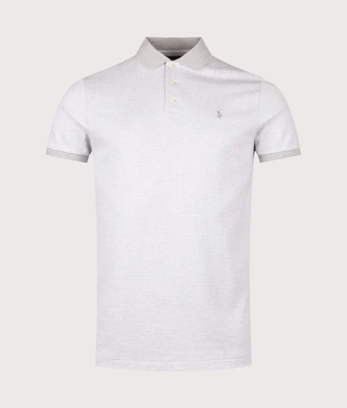 Custom Slim Fit Houndstooth Polo Shirt sold by EQVVS