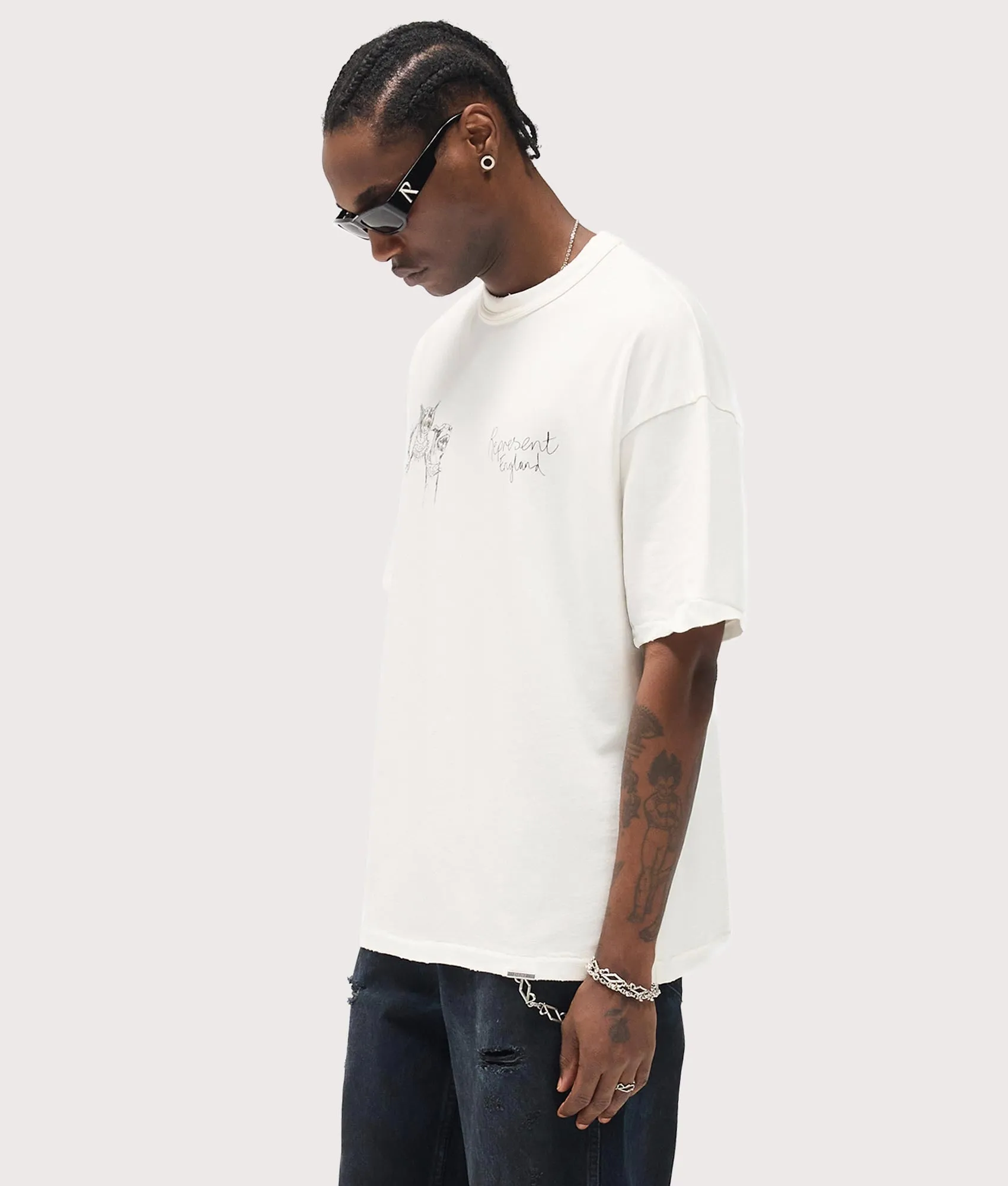 Relaxed Fit Hand Drawn Thoroughbred Dogs T-Shirt sold by EQVVS product image thumbnail 2