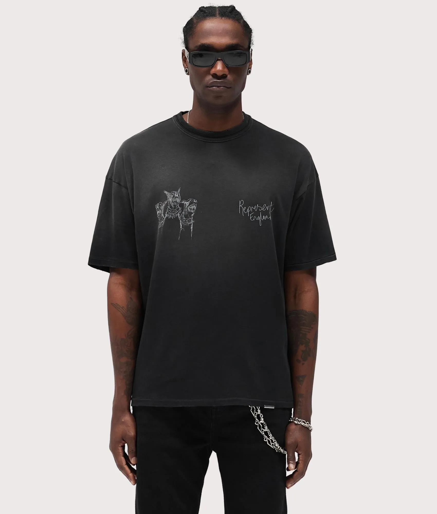 Relaxed Fit Hand Drawn Thoroughbred Dogs T-Shirt sold by EQVVS product image thumbnail 2