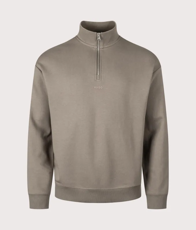 Relaxed Fit Durty244 Quarter Zip Sweatshirt made by HUGO