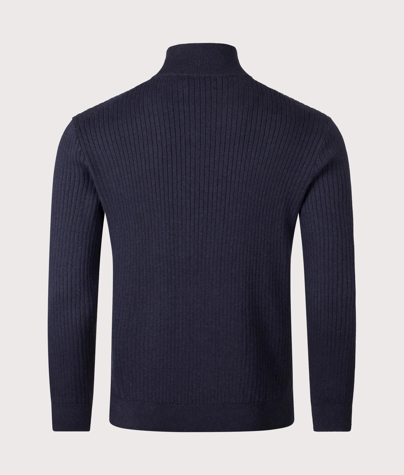 Rib Knit Cotton Quarter Zip Sweatshirt sold by EQVVS product image thumbnail 3