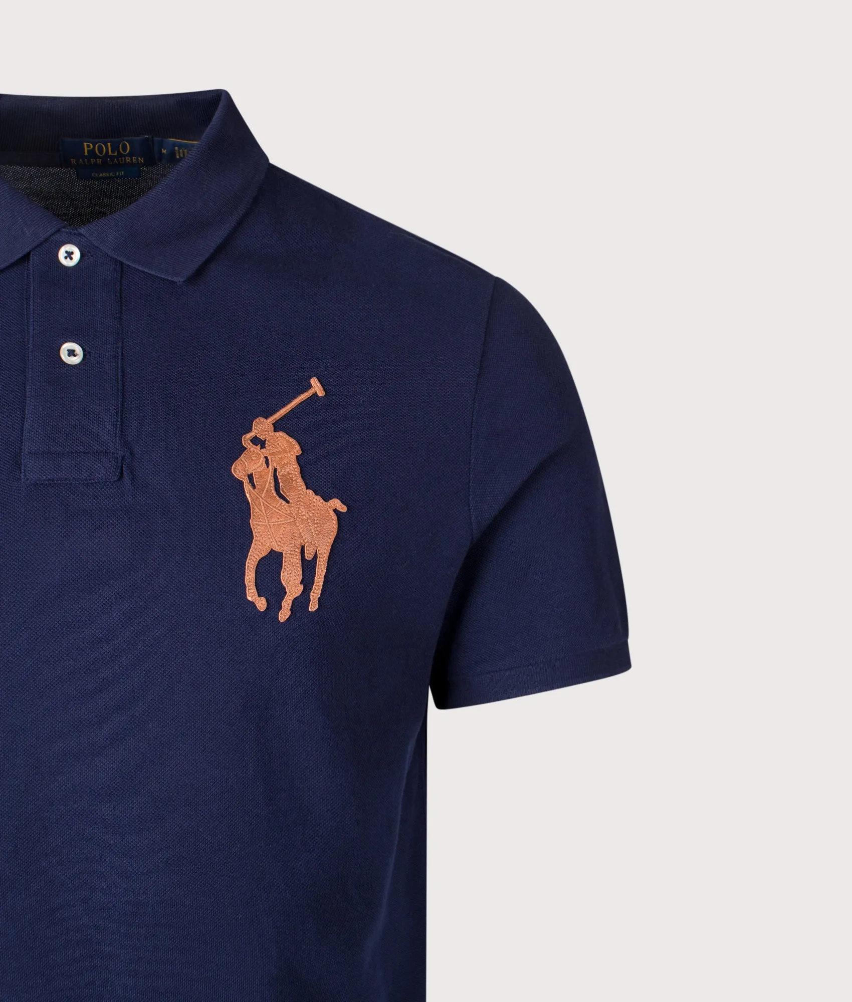 Classic Fit Leather-Pony Mesh Polo Shirt sold by EQVVS product image thumbnail 2