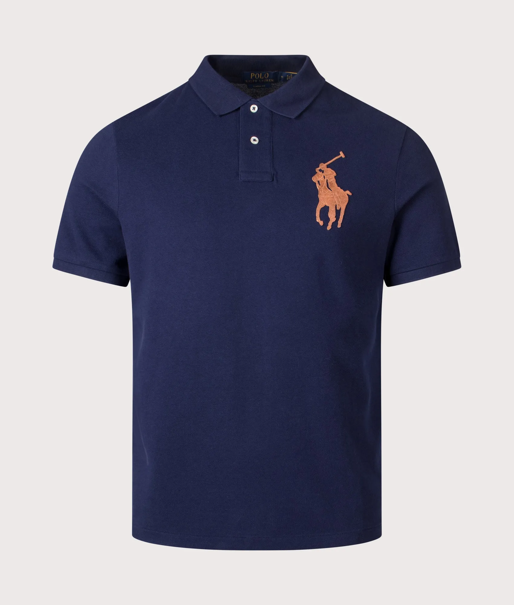 Classic Fit Leather-Pony Mesh Polo Shirt sold by EQVVS