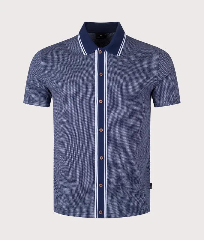 Button Front Polo Shirt made by EQVVS