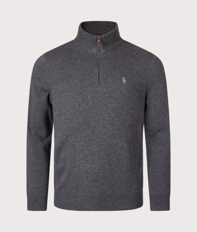 Merino Wool Quarter Zip Jumper sold by EQVVS
