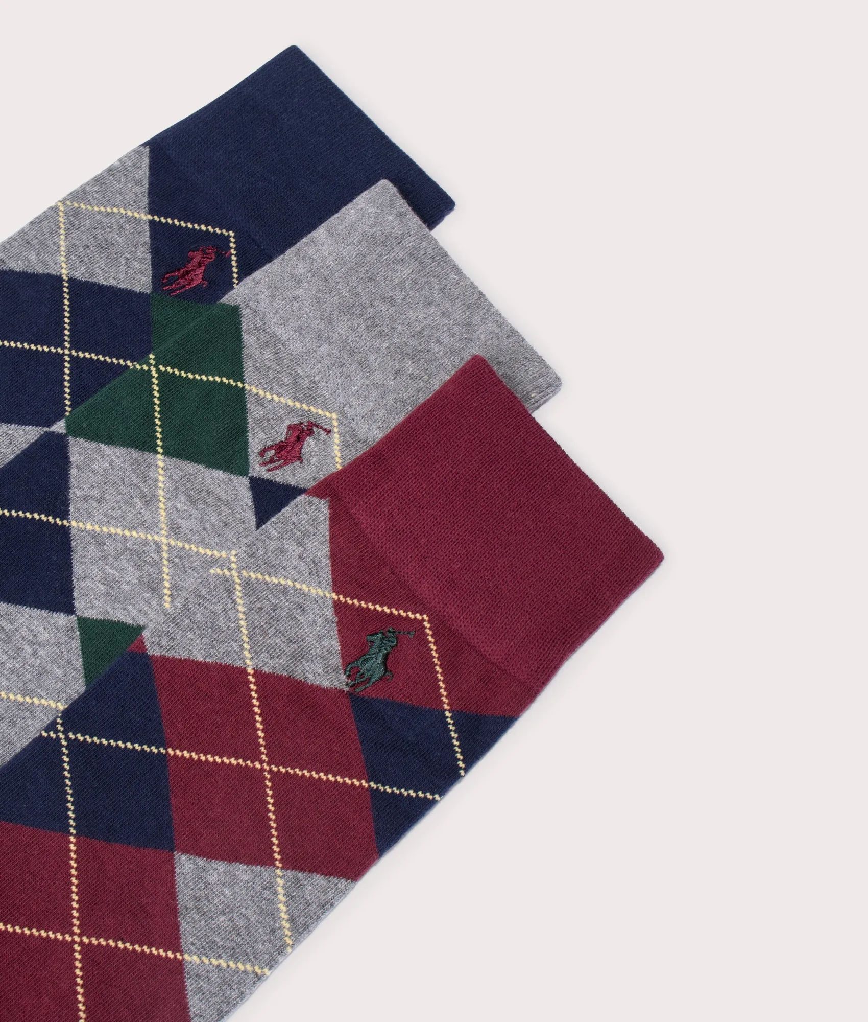 Three Pack of Argyle Crew Socks sold by EQVVS product image thumbnail 2