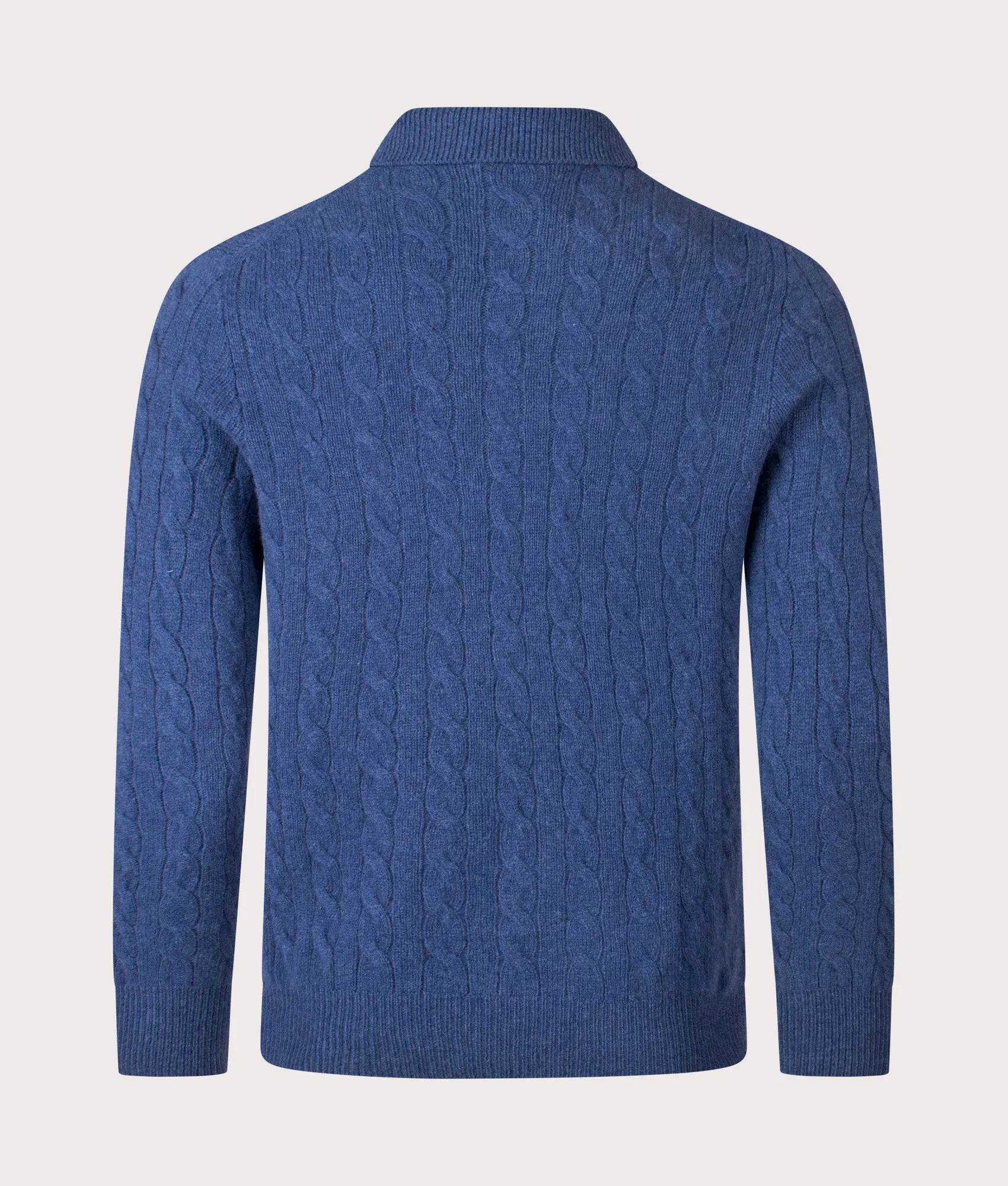 Cable Knit Cashmere Polo Neck Jumper sold by EQVVS product image thumbnail 3