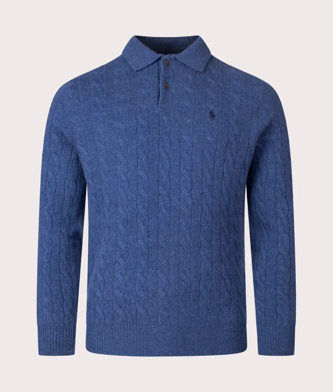 Cashmere Blend Cable Knit Sweatshirt sold by EQVVS